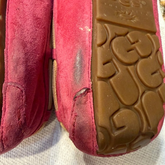 UGG Dakota Raspberry Pink Suede Slipper Moccasins Sz 9 - Picture 7 of 11